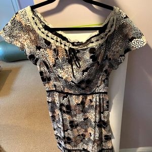 MIU MIU designer floral midi dress